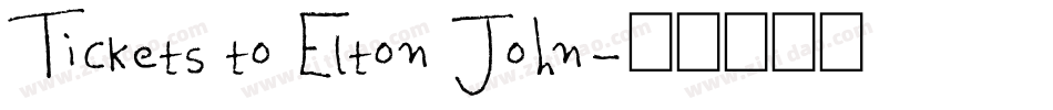 Tickets to Elton John字体转换